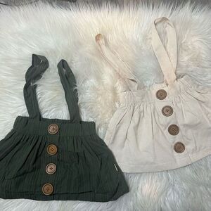 Lacey lane size 1 baby girl overall skirt dress bundle